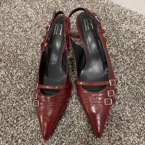 jinnipick korea 009 Elliot Straps Slingback (Cherry Red) kitten heels slingback